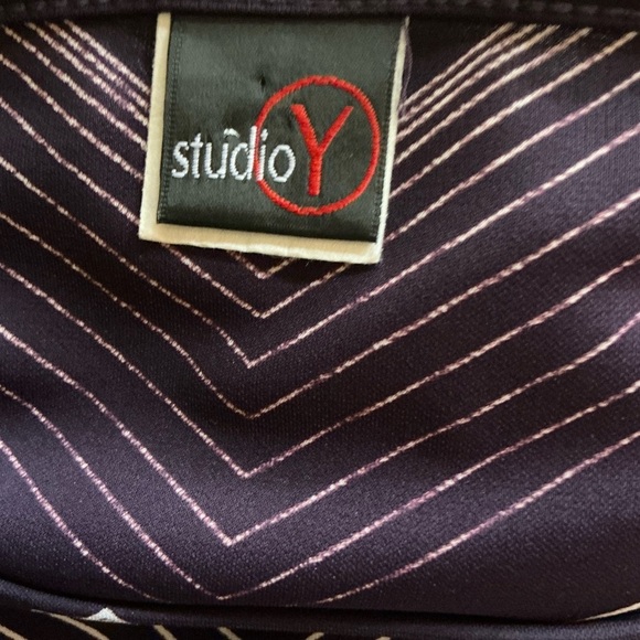 Vtg Y2K chevron belted top - Picture 2 of 8